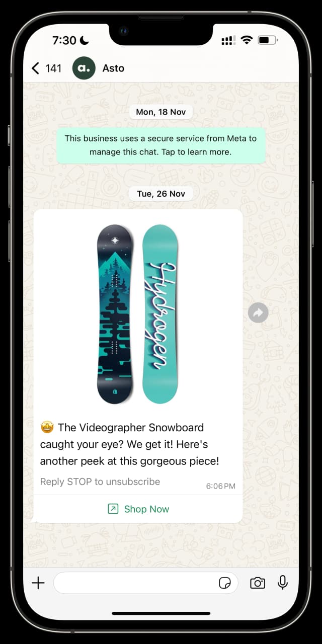 WhatsApp conversational commerce